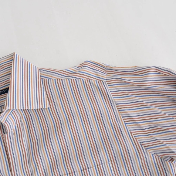 Vintage Burberry London  Multi-colour Striped Button Down Dress Shirt - Picture 12 of 14